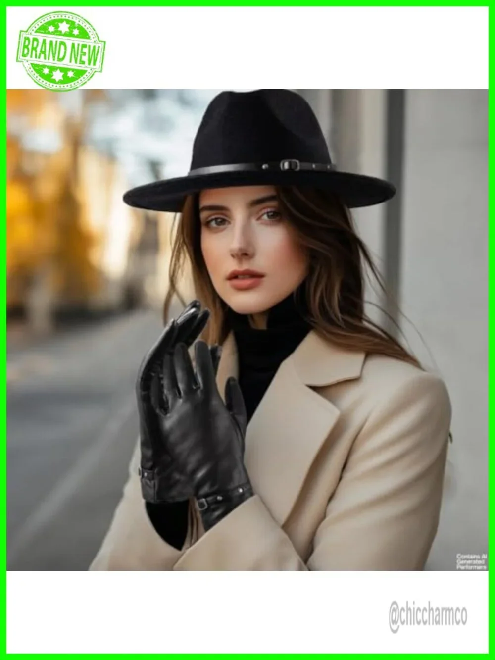 Genuine Sheep Leather Gloves Touchscreen Warm Cashmere Wool Lining Driving